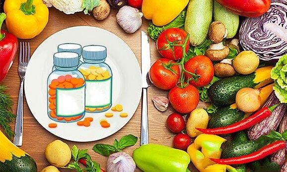 Vitamine in Produkten zur Erhöhung der Leistung
